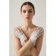 Florienne Beyaz Lace T&uuml;l Gelin Eldiveni &ndash; İşlemeli &Ccedil;i&ccedil;ek & İnci Detaylı Şık Nikah Aksesuarı-FLORIENNE-2