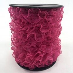 Fuşya Çift Taraflı Fırfır Kenar-FRFR-100