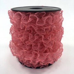 Koyu Pembe Çift Taraflı Fırfır Kenar-FRFR-103 Koyu Pembe Çift Taraflı Fırfır Kenar-FRFR-103