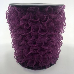 Mor Çift Taraflı Fırfır Kenar-FRFR-104