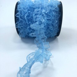 Bebe Mavi Çift Taraflı Fırfır Kenar-FRFR-107