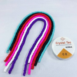 Karışık Renkli Fimo Boncuk Misina Seti-FSET-1 Karışık Renkli Fimo Boncuk Misina Seti-FSET-1