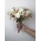 Krem Pamuk Otlu Cipsolu Gelin Buketi-GBKT-1127