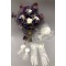 Mor Cipsolu Okaliptuslu Yatay Gelin Buketi Takımı-GBKT-1264