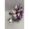 Islak Gala Mor Cipsolu Gelin Buketi Ve Yaka Çiçeği-GBKT-1286