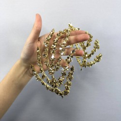 Bal Rengi Çift Taraflı Zelen Model Saç Aksesuarı Gelin Tacı-GELINTACI-110 Bal Rengi Çift Taraflı Zelen Model Saç Aksesuarı Gelin Tacı-GELINTACI-110
