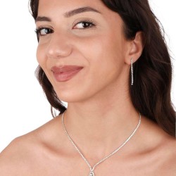 Gümüş Rengi Şık Kristal Taşlı Abiye Kolye Küpe Seti Ve Lale Gelin Tacı-GELINTACI-1107 Gümüş Rengi Şık Kristal Taşlı Abiye Kolye Küpe Seti Ve Lale Gelin Tacı-GELINTACI-1107
