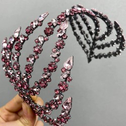 Pembe Çift Taraflı Zelen Model Saç Aksesuarı Gelin Tacı-GELINTACI-113 Pembe Çift Taraflı Zelen Model Saç Aksesuarı Gelin Tacı-GELINTACI-113