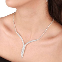 Zella Su Yolu Kristal Taşlı Abiye Kolye Küpe Seti Ve Yaprak Gelin Tacı-GELINTACI-1150 Zella Su Yolu Kristal Taşlı Abiye Kolye Küpe Seti Ve Yaprak Gelin Tacı-GELINTACI-1150