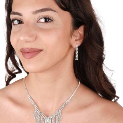 Milla Model Kristal Taşlı Abiye Kolye Küpe Seti Ve Gül Gelin Tacı-GELINTACI-1156 Milla Model Kristal Taşlı Abiye Kolye Küpe Seti Ve Gül Gelin Tacı-GELINTACI-1156