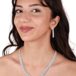 Lilda Model Kristal Taşlı Abiye Kolye Küpe Seti Ve İnce Yaprak Gelin Tacı-GELINTACI-1161 Lilda Model Kristal Taşlı Abiye Kolye Küpe Seti Ve İnce Yaprak Gelin Tacı-GELINTACI-1161