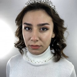 Gümüş Renk Lucia Kına Ve Gelin Tacı-GELINTACI-12 Gümüş Renk Lucia Kına Ve Gelin Tacı-GELINTACI-12