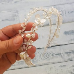 Lüx İnci Dokunuşlu El Yapımı Kristal Boncuklu Kına Gelin Tacı-GELINTACI-122 Lüx İnci Dokunuşlu El Yapımı Kristal Boncuklu Kına Gelin Tacı-GELINTACI-122