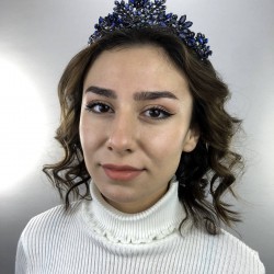 Lacivert Lucia Kına Ve Gelin Tacı-GELINTACI-13 Lacivert Lucia Kına Ve Gelin Tacı-GELINTACI-13