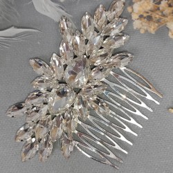 Gelin Tokası Gümüş Renk Söz Nişan İçin Taraklı Toka 1 Adet-GELINTACI-136 Gelin Tokası Gümüş Renk Söz Nişan İçin Taraklı Toka 1 Adet-GELINTACI-136