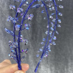 Mor Mavi Kristal Taşlı El Yapımı Angel Model Kına Ve Gelin Tacı-GELINTACI-172 Mor Mavi Kristal Taşlı El Yapımı Angel Model Kına Ve Gelin Tacı-GELINTACI-172