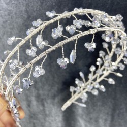 Gümüş Rengi Kristal Taşlı El Yapımı Angel Model Kına Ve Gelin Tacı-GELINTACI-174 Gümüş Rengi Kristal Taşlı El Yapımı Angel Model Kına Ve Gelin Tacı-GELINTACI-174