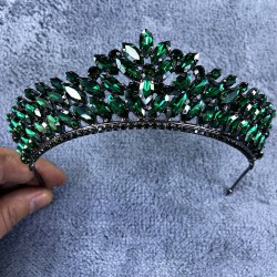 Yeşil Kristal Taşlı Angelina Model Kına Ve Gelin Tacı-GELINTACI-181 Yeşil Kristal Taşlı Angelina Model Kına Ve Gelin Tacı-GELINTACI-181