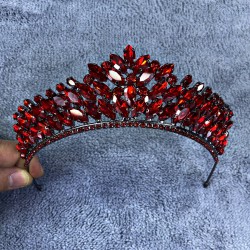 Bordo Kristal Taşlı Angelina Model Kına Ve Gelin Tacı-GELINTACI-184 Bordo Kristal Taşlı Angelina Model Kına Ve Gelin Tacı-GELINTACI-184