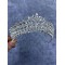 Gümüş Rengi Kristal Taşlı Angelina Model Kına Ve Gelin Tacı-GELINTACI-185