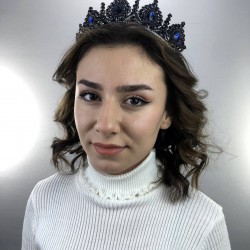 Lacivert Marie Kına Ve Gelin Tacı-GELINTACI-19 Lacivert Marie Kına Ve Gelin Tacı-GELINTACI-19