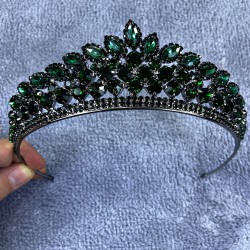 Yeşil Kristal Taşlı Elanur Model Kına Ve Gelin Tacı-GELINTACI-191 Yeşil Kristal Taşlı Elanur Model Kına Ve Gelin Tacı-GELINTACI-191