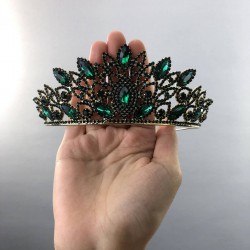 Sophia Yeşil Kristal Taşlı Kına Ve Gelin Tacı-GELINTACI-2 Sophia Yeşil Kristal Taşlı Kına Ve Gelin Tacı-GELINTACI-2