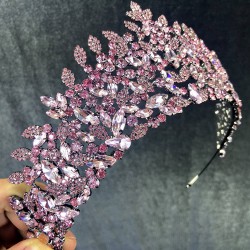Pembe Sena Model Yaprak Desenli Gelin Ve Kına Tacı-GELINTACI-288 Pembe Sena Model Yaprak Desenli Gelin Ve Kına Tacı-GELINTACI-288