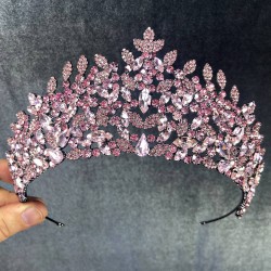 Pembe Sena Model Yaprak Desenli Gelin Ve Kına Tacı-GELINTACI-288 Pembe Sena Model Yaprak Desenli Gelin Ve Kına Tacı-GELINTACI-288