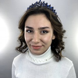 Lacivert Sara Model Kına Ve Gelin Tacı-GELINTACI-29 Lacivert Sara Model Kına Ve Gelin Tacı-GELINTACI-29