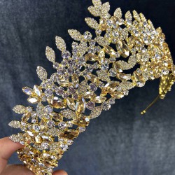 Bal Rengi Sena Model Yaprak Desenli Gelin Ve Kına Tacı-GELINTACI-290 Bal Rengi Sena Model Yaprak Desenli Gelin Ve Kına Tacı-GELINTACI-290