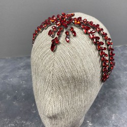 Kırmızı Sema Alınlık Gelin Ve Kına Tacı Saç Aksesuarı-GELINTACI-314
