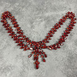 Kırmızı Sema Alınlık Gelin Ve Kına Tacı Saç Aksesuarı-GELINTACI-314