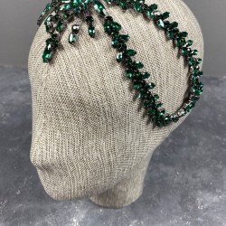 Yeşil Sema Alınlık Gelin Ve Kına Tacı Saç Aksesuarı-GELINTACI-315