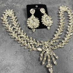 Gümüş Sema Alınlık Gelin Kına Tacı Saç Aksesuarı Ve Mekikli Küpe Seti-GELINTACI-322