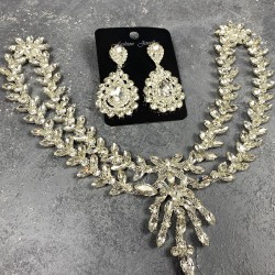 Gümüş Sema Alınlık Gelin Kına Tacı Saç Aksesuarı Ve Damla Küpe Seti-GELINTACI-325