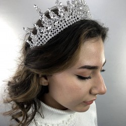 Gümüş Rengi Kavya Model Kına Ve Gelin Tacı-GELINTACI-33 Gümüş Rengi Kavya Model Kına Ve Gelin Tacı-GELINTACI-33