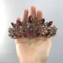 Sophia Kırmızı Kristal Taşlı Kına Ve Gelin Tacı-GELINTACI-4 Sophia Kırmızı Kristal Taşlı Kına Ve Gelin Tacı-GELINTACI-4