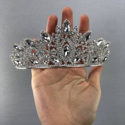 Sophia Gümüş Rengi Kristal Taşlı Kına Ve Gelin Tacı-GELINTACI-5 Sophia Gümüş Rengi Kristal Taşlı Kına Ve Gelin Tacı-GELINTACI-5
