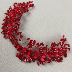 Kırmızı Serra Model Çift Taraflı Kına Ve Gelin Saç Aksesuarı-GELINTACI-504 Kırmızı Serra Model Çift Taraflı Kına Ve Gelin Saç Aksesuarı-GELINTACI-504