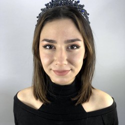 Lacivert Arven Model Kına Ve Gelin Tacı-GELINTACI-57 Lacivert Arven Model Kına Ve Gelin Tacı-GELINTACI-57