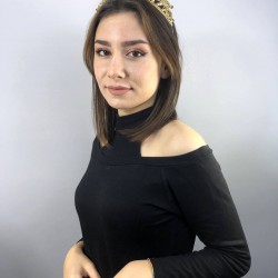 Gold Rengi Arven Model Kına Ve Gelin Tacı-GELINTACI-61 Gold Rengi Arven Model Kına Ve Gelin Tacı-GELINTACI-61