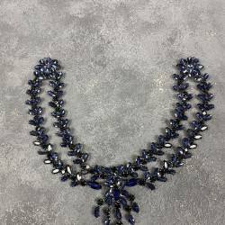 Lacivert Naomi Model Alınlık Gelin Saç Aksesuarı -GELINTACI-612