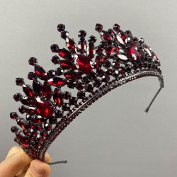 Bordo Adela Parlak Taşlı Kına Ve Gelin Tacı-GELINTACI-729 Bordo Adela Parlak Taşlı Kına Ve Gelin Tacı-GELINTACI-729