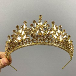 Bal Rengi Adela Parlak Taşlı Kına Ve Gelin Tacı-GELINTACI-730 Bal Rengi Adela Parlak Taşlı Kına Ve Gelin Tacı-GELINTACI-730