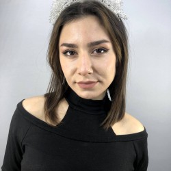 Gümüş Rengi Gülbahar Kına Ve Gelin Tacı-GELINTACI-76 Gümüş Rengi Gülbahar Kına Ve Gelin Tacı-GELINTACI-76