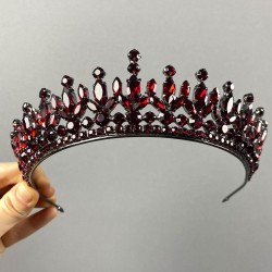 Bordo Catherine Taşlı Kına Ve Gelin Tacı-GELINTACI-818 Bordo Catherine Taşlı Kına Ve Gelin Tacı-GELINTACI-818