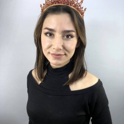 Kırmızı Gold Rengi Leganis Kına Ve Gelin Tacı-GELINTACI-84 Kırmızı Gold Rengi Leganis Kına Ve Gelin Tacı-GELINTACI-84