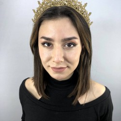 Gold Rengi Leganis Kına Ve Gelin Tacı-GELINTACI-86 Gold Rengi Leganis Kına Ve Gelin Tacı-GELINTACI-86
