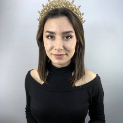Gold Rengi Leganis Kına Ve Gelin Tacı-GELINTACI-86 Gold Rengi Leganis Kına Ve Gelin Tacı-GELINTACI-86